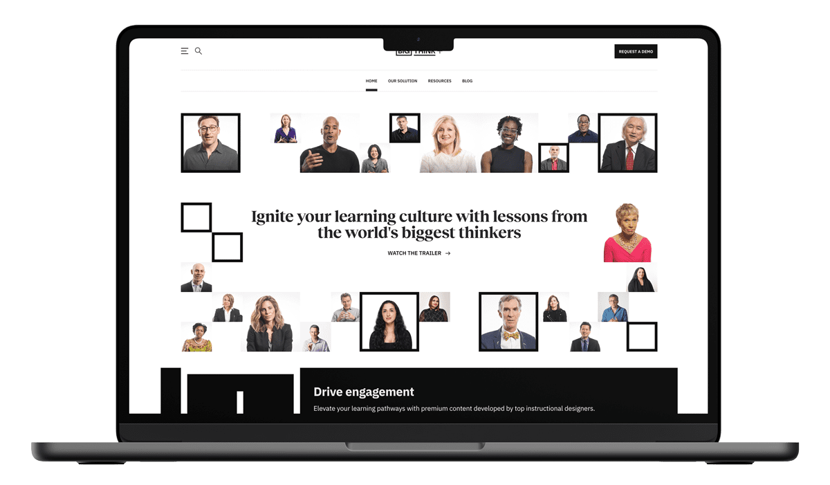 With Intelligence Website Mockup on Laptop